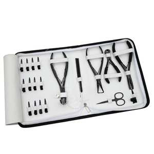 DIY Hair Extension tools <b>Set</b> Tape Applicator Microlink Crimper Bond Cutting Tool Bead Remover Ring Pulling Loop Hook & Scissors - Product Image 1