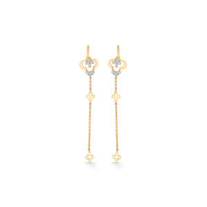 Aros Vintage de Oro de 18K NoorLine con Perlas de Ónix y Gotas de Moissanita para Bodas y Fiestas - Product Image 2
