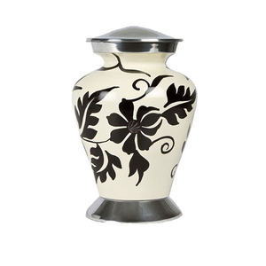 Glenwood Large Adult Personalized Metal Cremation Urn American Style Floral Pattern Personal <b>Keepsake</b> <b>for</b> Human <b>Ashes</b> - Product Image 1