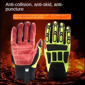 Guantes DE SEGURIDAD Hi Impact TPR, cuero de vaca de alta calidad, resistentes a Cortes, guantes de trabajo mecánicos al por mayor a granel - Product Image 3