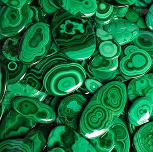 Lot de cabochons de pierres précieuses en malachite naturelle 200 Ct 5 pièces en gros de qualité supérieure pour la fabrication de bijoux - Product Image 1