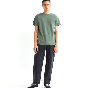 เสื้อยืดผู้ชายโอเวอร์ไซส์ผ้าแคนวาสสำหรับโอเวอร์ไซส์ผ้าแคนวาสทำจากผ้าฝ้ายแห้งเร็วระบายอากาศได้ดีแบบถักเบา280ก. - Product Image 4