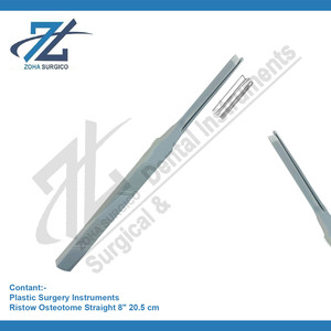 RISTOW 20,5 cm Derecho alemán Acero inoxidable Manual Osteotomo curvado cierre punta instrumento quirúrgico conjunto bajo a alto Osteotomías - Product Image 2