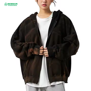 เสื้อฮู้ดดี้ผ้าฝ้ายหนานุ่มทรงปกติสำหรับผู้หญิง แบบมีซิป  รับสกรีนโลโก้ ระบายอากาศได้ดี - Product Image 4
