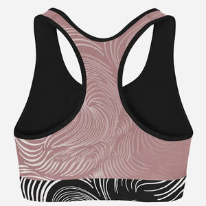 Soutien-gorge de sport respirant à maintien élevé imprimé sur mesure pour femme, haut court confortable pour l'entraînement, vêtements de fitness, avec fermeture avant - Product Image 2