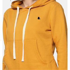 Sudadera con Capucha para Mujer, Color Sólido, Transpirable, Ecológica, con Bolsillo Canguro, Corte Ajustado, Informal, de Poliéster, Venta al Por Mayor - Product Image 5