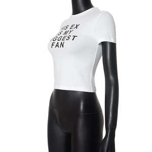 เสื้อยืดผู้หญิง คอกลม ผ้าถักเรียบ ซิปหน้า ผ้าโพลีเอสเตอร์/คอตตอน ทรงเข้ารูป ใส่สบาย ระบายอากาศ แห้งเร็ว เหมาะสำหรับฤดูร้อน ไซส์ใหญ่ - Product Image 3