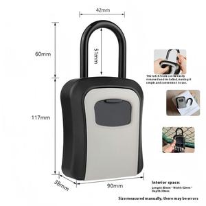 आउटडोर इनडोर कुंजी भंडारण के लिए वेदरप्रूफ उच्च गुणवत्ता वाले लॉक बॉक्स 4 डिजिटल संयोजन लॉक - Product Image 3