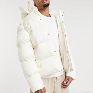 Veste à capuche rembourrée de haute qualité pour hommes, manteau d'hiver matelassé chaud personnalisé, col montant réversible, vêtements d'hiver pour l'extérieur - Product Image 1