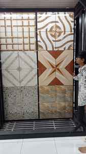 Baldosas de cerámica de alta calidad de 400x400mm para uso en exteriores, área de estacionamiento, acabado antideslizante, colección de diseño exclusivo de ladrillos refractarios - Product Image 4