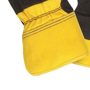 Vente à chaud Gants de travail de gréeur de sécurité en cuir de grain de cuir de vachette industriel robuste Gants de travail canadiens respirants anti-impact - Product Image 5