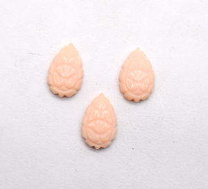 Juego de tallado de hojas de ópalo Rosa natural, piedras preciosas sueltas, 17X11mm, Ópalo rosa, fabricación de joyas hechas a mano, piedras preciosas, 3 piezas - Product Image 2