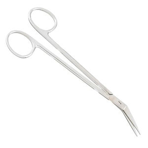 Tijera Dental Locklin Gum de alta calidad, acabado Dall, 160mm, borde de sierra, tijeras angulares, tijera de operación médica de acero y Metal - Product Image 5