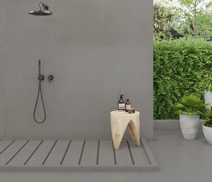 Dalles de porcelaine polies gris pixel, surfaces élégantes effet marbre pour intérieurs de luxe - Product Image 1