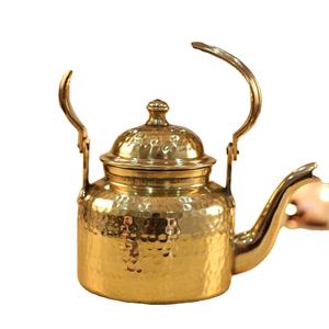 Brass Tea <b>Kettle</b> , Engraved Artistic <b>Stove</b> Top Tea <b>Kettle</b>, Cook and serve Tea <b>Kettle</b> - Product Image 1