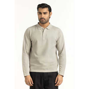 T-shirt Polo Slim Fit pour Homme MN-PSH-WS25-017 en Spandex Tricoté de Haute Qualité, Anti-Plis, Confortable, Broderie Foncée - Product Image 3