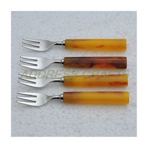 Unique Quality Stainless Steel and Resin Cutlery <b>Set</b> High Quality Fork <b>Set</b> in Wholesale Price Custom Shape and Size Fork <b>Set</b> - Product Image 6