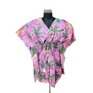 Jaipuri Print Short <b>Kaftan</b> 1 Piece Women's Clothing - Product Image 1