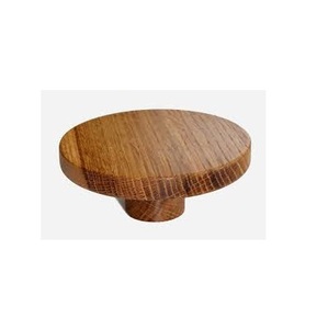 Poignées de porte de placard rondes en bois d'acacia naturel, couleur bois, taille moyenne - Product Image 2
