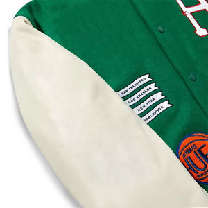 Veste bomber coupe-vent streetwear d'hiver personnalisée pour hommes, laine/polyester, logo brodé avec positions de logo personnalisées, vestes pour hommes - Product Image 6