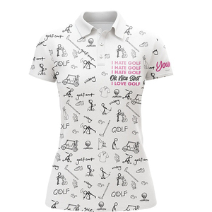 Vêtements de golf motif sublimé de haute qualité 88% polyester 12% spandex polo t-shirts été polo de golf personnalisé à séchage rapide pour hommes - Product Image 4
