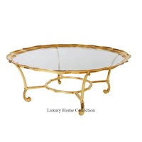 Table d'appoint moderne en fer doré, table basse luxueuse, centre de table brillant et poli, prix raisonnables