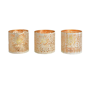 Soporte de luz en T votiva de hierro pequeño más vendido con diseño tradicional y tono dorado ideal para ocasiones navideñas - Product Image 5