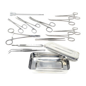 Kit básico de cirugía menor Juego de instrumentos quirúrgicos de acero inoxidable de 13 piezas Uso hospitalario reutilizable Calidad de fuente de alimentación manual - Product Image 1