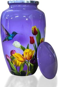 Urne de crémation colibri violet adulte | Cendres humaines Urne commémorative adulte Urnes funéraires funéraires | 200 pouces cubes - Product Image 2