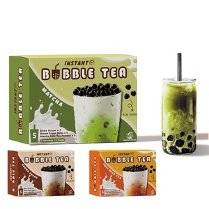 Kit de Bubble Tea Professionnel Madame Hong avec Boules de Tapioca et Poudre de Boisson Instantanée Aromatisée 5 Paquets dans un Emballage en Boîte - Product Image 1