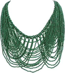 Glass Bead Necklace White <b>Colour</b> Elegant Design Fashion Crafts Most Selling Pearl Design Necklace At Cheap Prices - Product Image 2