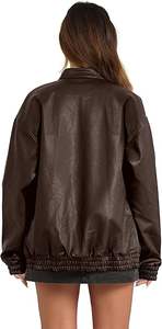 Veste en cuir pour femmes de qualité supérieure à prix de gros personnalisés vêtements tendance manteau d'hiver à fermeture éclair vêtements d'extérieur OEM - Product Image 6