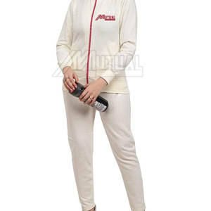 Conjuntos de jogging para mujer de talla grande superventas nueva llegada chándal de algodón 100% patrón sólido diseño superior ropa de calle - Product Image 5