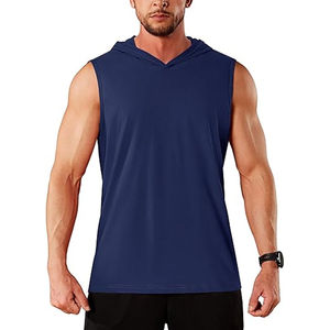 Hip Hop <b>Mens</b> <b>Sleeveless</b> T Shirt Workout Hooded Tank Tops Unisex Cut Off T Shirts <b>Sleeveless</b> <b>Hoodies</b> Gym Fitness Streetwear - Product Image 1