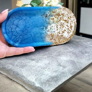 Resin Decorative <b>Tray</b> in Multiple Colors Cosmetic Organizer Home Decor Oval Resin <b>Tray</b> Vanity <b>Tray</b> High Quality - Product Image 1