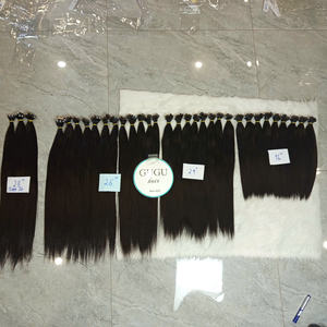 Extensiones de cabello Remy a granel liso natural de longitud personalizada de lujo Cabello vietnamita crudo del fabricante - Product Image 1
