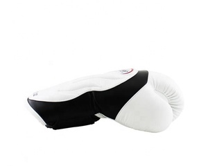 Guantes de boxeo de alta calidad Logotipo personalizado Entrenamiento profesional Sparring Guantes de boxeo de cuero de vaca - Product Image 3