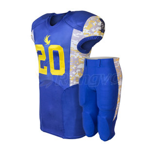 Uniforme de football américain bleu marine couleur unie ensembles respirants de conception de grande taille avec service OEM disponible nouveau style - Product Image 4