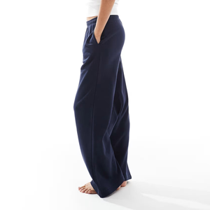 Haute qualité français éponge hiver imperméable respirant surdimensionné coupe ample survêtement jambe large Baggy pantalon de survêtement évasé pour les femmes - Product Image 2