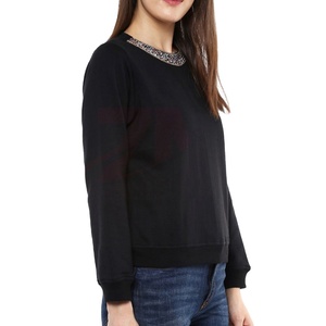 Sweat-shirts pour femmes de couleur bleu uni, best-sellers, meilleur prix, confortables, design OEM, respirants et durables - Product Image 3