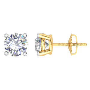 2.5 cts Super qualité laboratoire cultivé diamant boucles d'oreilles élégant Design indien 18K or massif élégant indien exportateur bijoux - Product Image 1