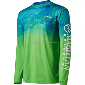 Sublimado personalizado pesca Jersey hombres al aire libre protección UV secado rápido rendimiento desgaste - Product Image 4