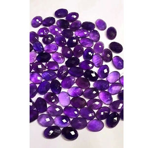 89 piezas de amatista púrpura natural 14x10mm rosecut ovalado 480 CTS lote Iroc ventas calidad piedras preciosas sueltas cabina facetada US $73 para todos - Product Image 1