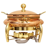 Chauffe-plat à gaz en acier inoxydable et cuivre, économique, capacité 8L, idéal pour les mariages, restaurants et traiteurs - Meilleure vente