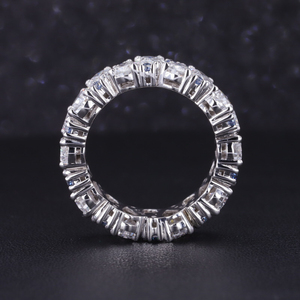 925 Silver IGI Certified Luxury Wedding <b>Band</b> Stylish Double Halo Engagement <b>Ring</b> VVS Emerald Cut Moissanite Diamond Party <b>Ring</b> - Product Image 5