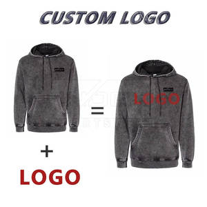 Service OEM Sweats à capuche légers pour hommes de couleur unie délavés à l'acide Meilleur design personnalisé Vente en gros de sweat à capuche pour hommes de couleur unie - Product Image 5