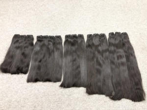 Women's Double Weft Remy <b>Hair</b> Weaving Vietnamese <b>Hair</b> Weft Machine Natural Black Straight Styles <b>Braiding</b> <b>Hair</b> - Product Image 5