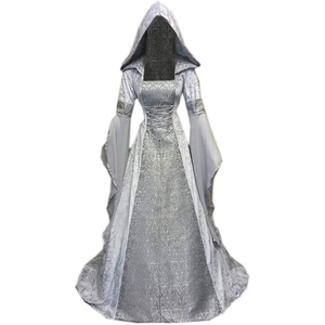 Vestido tipo capa con capucha gótica para mujer, atuendo medieval de fantasía - Product Image 1