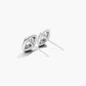 925 argent Moissanite diamant Halo boucles d'oreilles pour femmes intemporel luxe chatoyant brillant ovale coupe Center pierre pour cadeau - Product Image 6