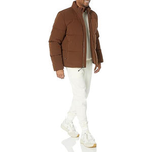 Veste d'hiver pour homme bouffante avec fermeture éclair et logo personnalisé Manteau d'hiver en tissu long lourd Streetwear Logo de marque personnalisé - Product Image 5